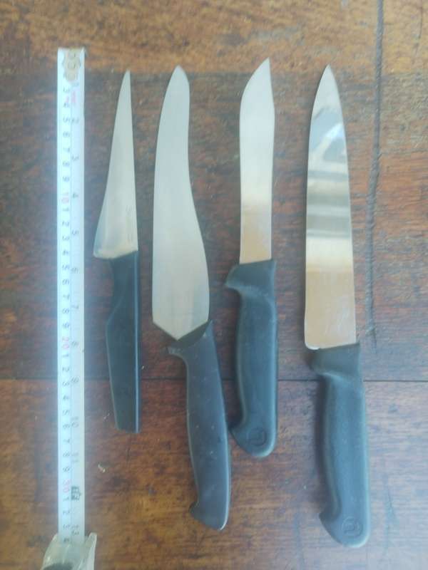 ANTIQUE WEEK #32 - hunting stroke knife set x4 - sheffield