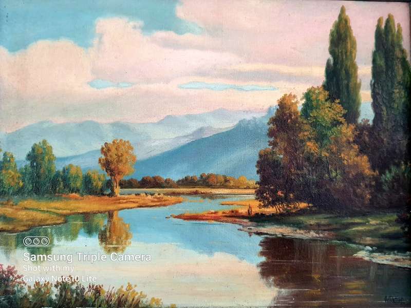MAGNIFICENTLY FRAMED OLD ORIGINAL OIL ON BOARD BY W. RETIEF - VERRY COLLECTABLE SOUGHT AFTER ART!
