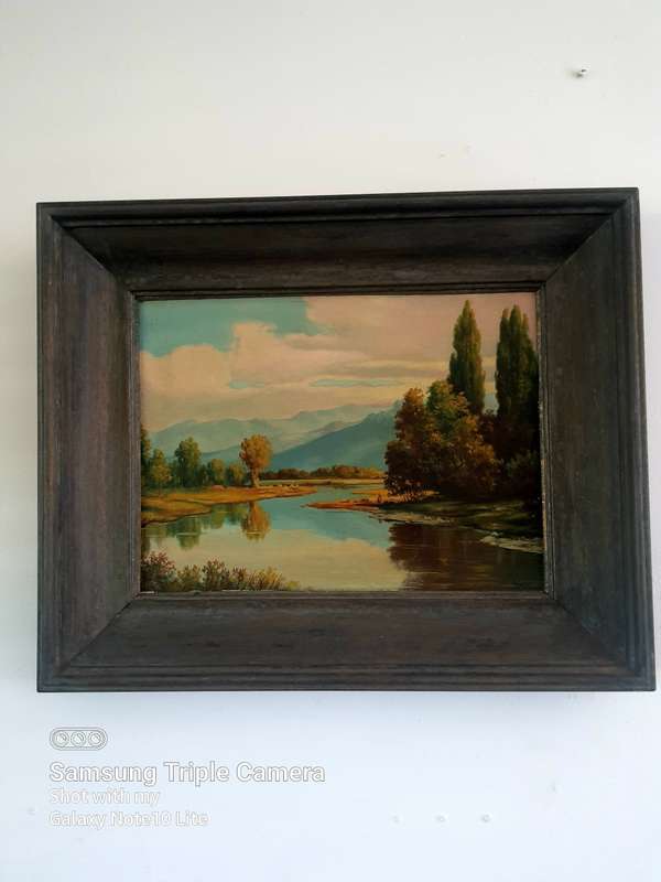 MAGNIFICENTLY FRAMED OLD ORIGINAL OIL ON BOARD BY W. RETIEF - VERRY COLLECTABLE SOUGHT AFTER ART!