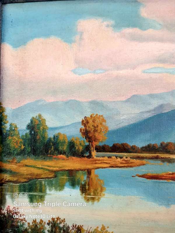 MAGNIFICENTLY FRAMED OLD ORIGINAL OIL ON BOARD BY W. RETIEF - VERRY COLLECTABLE SOUGHT AFTER ART!