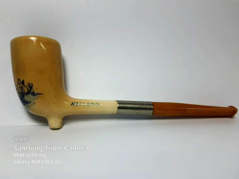X2 VINTAGE DELFT HOLLAND SMOKING PIPE - auction ending 21:45
