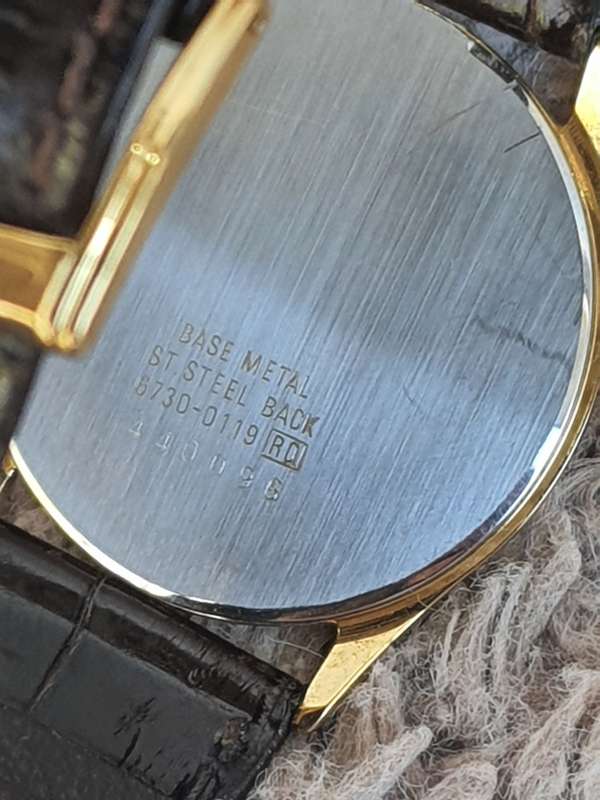 #1 VINTAGE GOLDEN SEIKO LASSALE IN BOX - GENUINE LEATHER