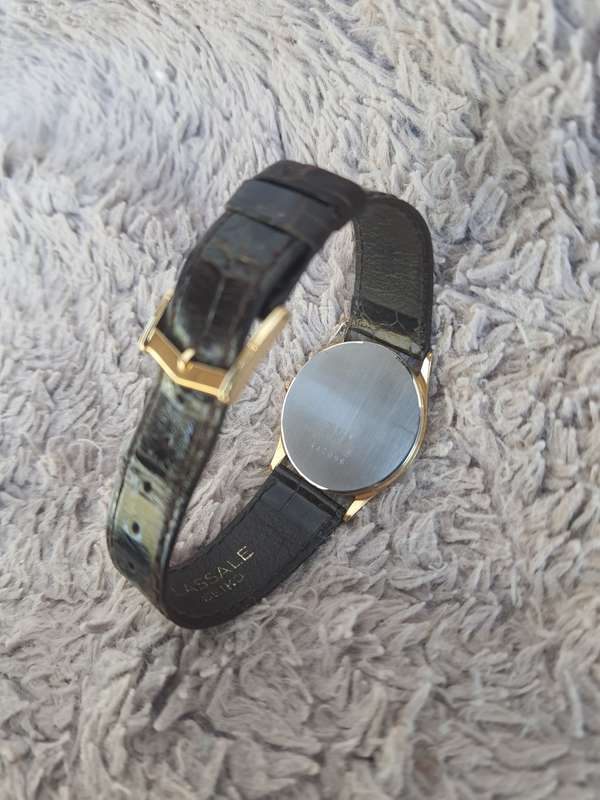 #1 VINTAGE GOLDEN SEIKO LASSALE IN BOX - GENUINE LEATHER
