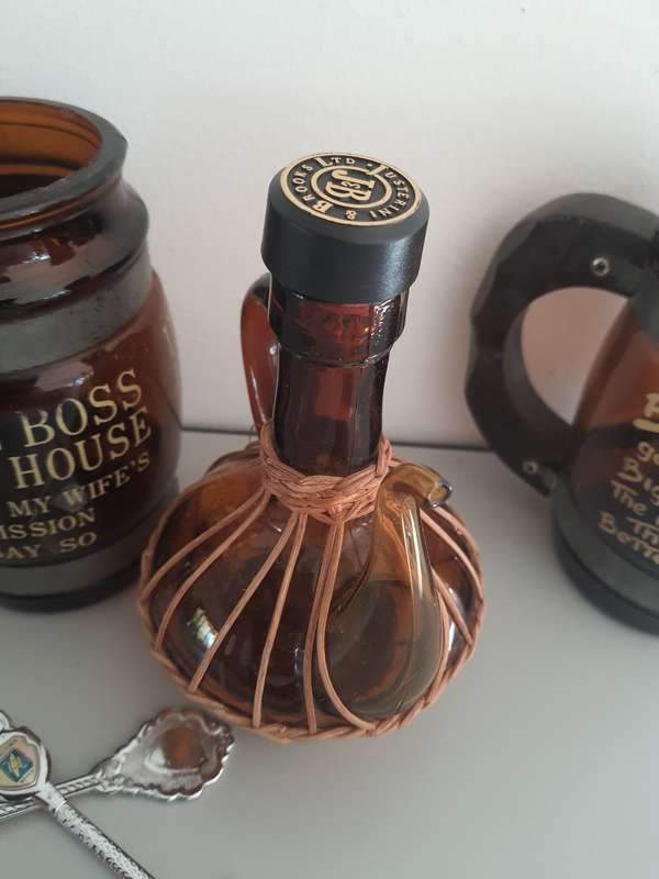 #39 - VINTAGE BROWN GLASS BEER MUGS