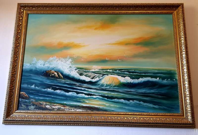 #12 ANTIQUE WEEK FRAMED OVER ARTIST NAME - STUNNING STILL LIFE PAINTING. 1 OF A KIND! 1200CMX800CM