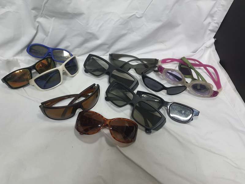 #8 LARGE LOT OF SUNGLASSES UP FOR GRABS SOME GREAT SOME HAS SCRATCHES