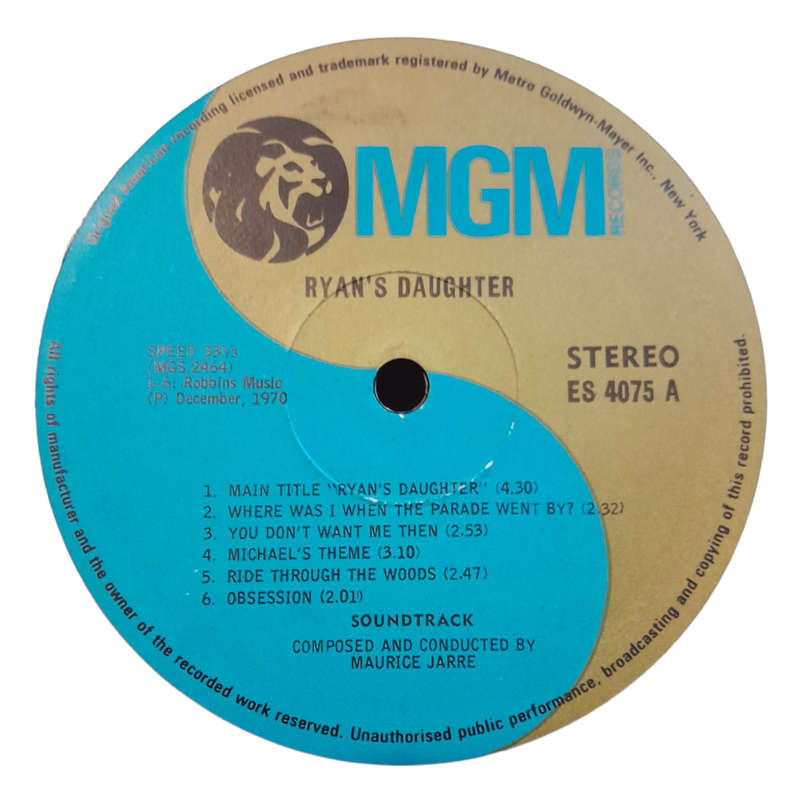 1970 Maurice Jarre - Ryan`s Daughter - Vinyl, 7`, 33 RPM - Jazz, Classical, Folk, World, Country, St