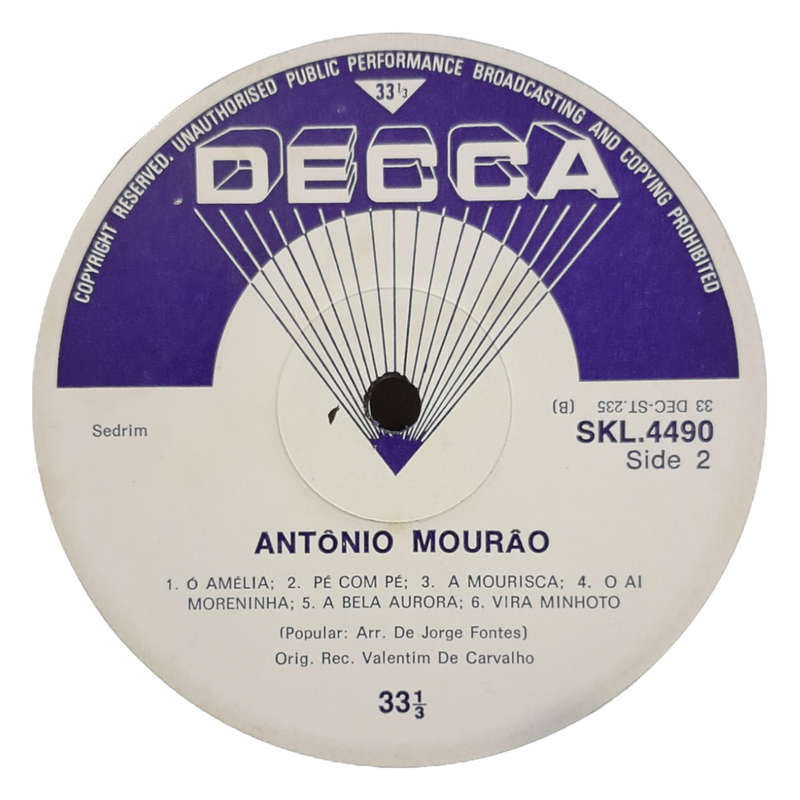 1970  António Mourão  Folclore Das Provincias - Vinyl, 7`, 33 RPM - Folk, World & Country - Good -