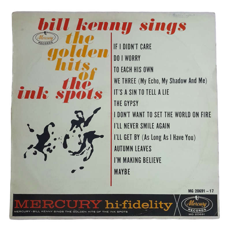 1964 Bill Kenny - Sings The Golden Hits Of The Ink Spots - Vinyl, 7`, 33 RPM - Jazz, Funk / Soul, Po