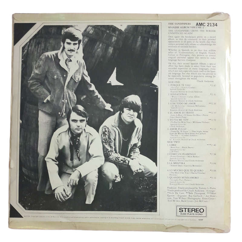 1970 The Sandpipers - Spanish Album / Volume 2 - Vinyl, 7`, 33 RPM - Jazz, Latin - Very Good - With