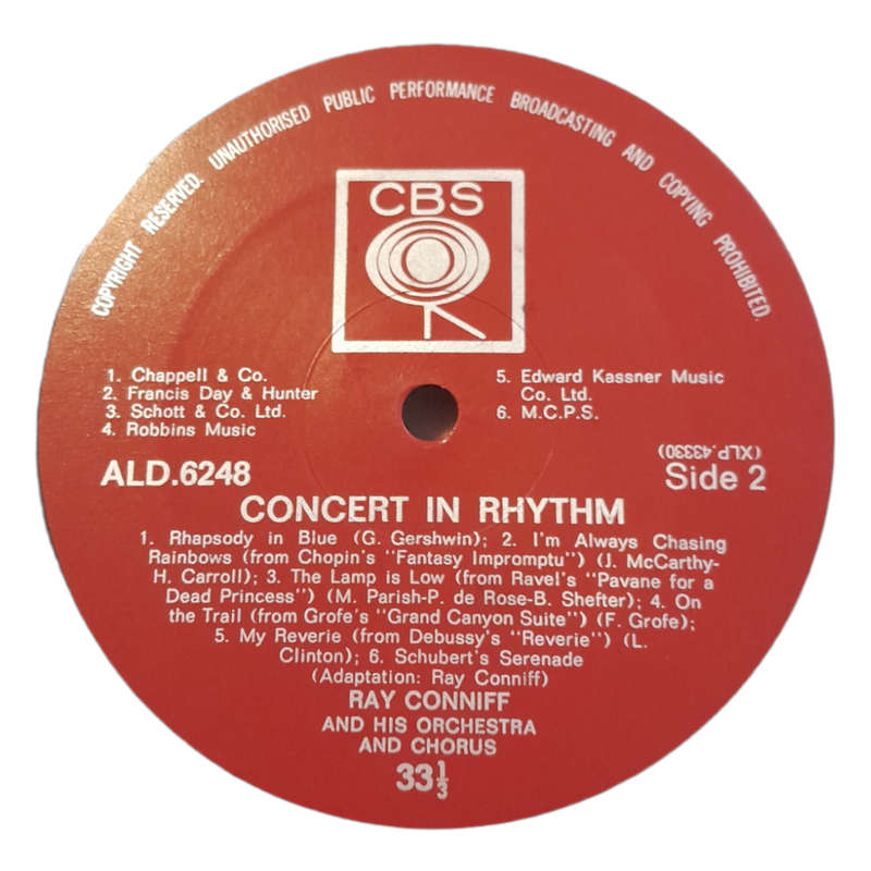 1958 Ray Conniff And His Orchestra And Chorus - Concert In Rhythm - Vinyl, 7`, 33 RPM - Jazz - Very