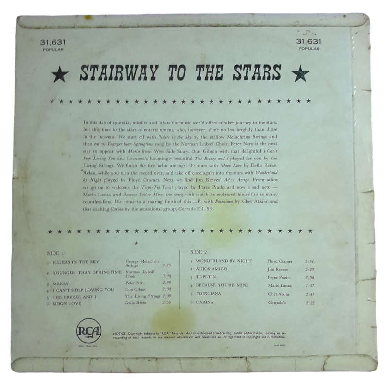Various - Stairway To The Stars / Volume 3 - Vinyl, 7`, 33 RPM - Rock, World & Country - Good - With