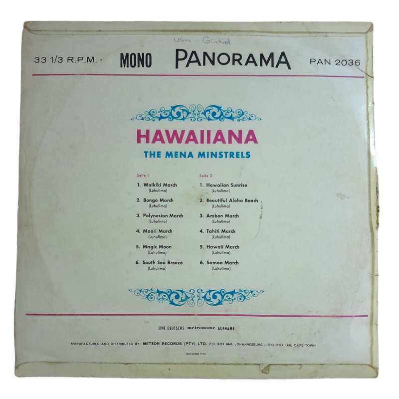 1962 The Mena Minstrels - Hawaiiana - Vinyl, 7`, 33 RPM - Folk - Good - With Cover