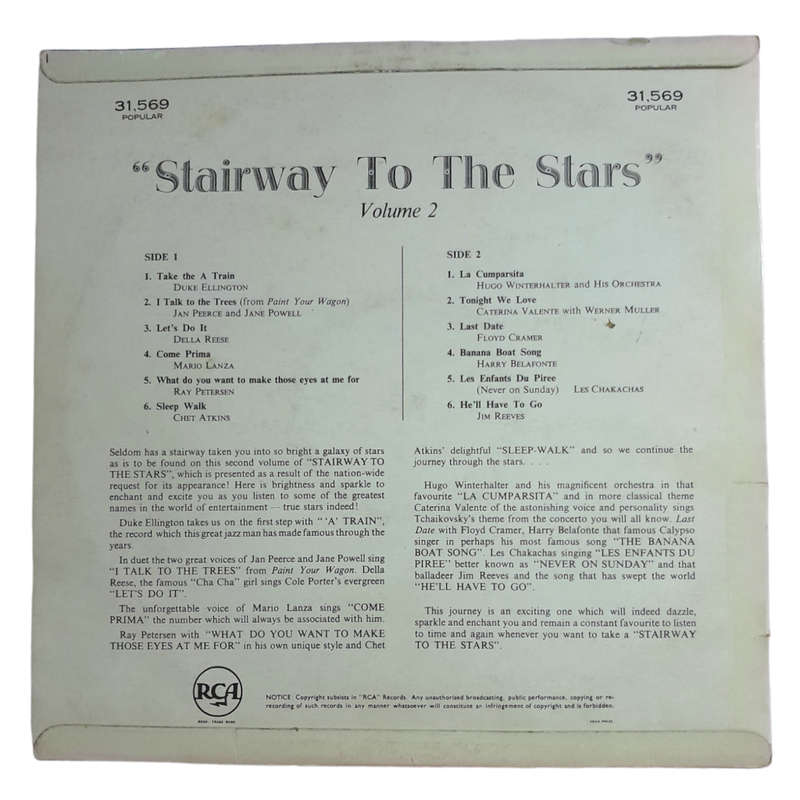 Various - Stairway To The Stars-Vol. 2 - Vinyl, 7`, 33 RPM - Pop - Very Good - With Cover