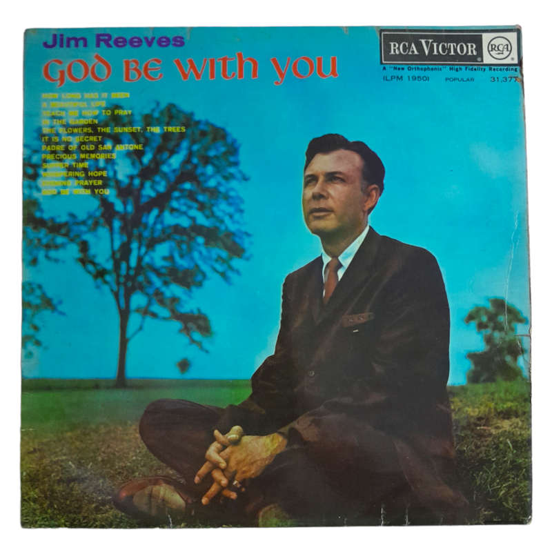 1959 Jim Reeves - God Be With you - Vinyl, 7`, 33 RPM - Folk, World & Country - Very Good - With Cov