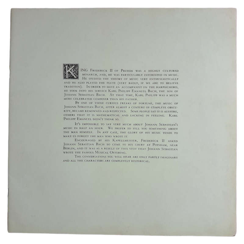 1960 Derek Hart And The Atlas Theatre Company - The Sotry Of Johann Sebastian Bach Told To Young Peo
