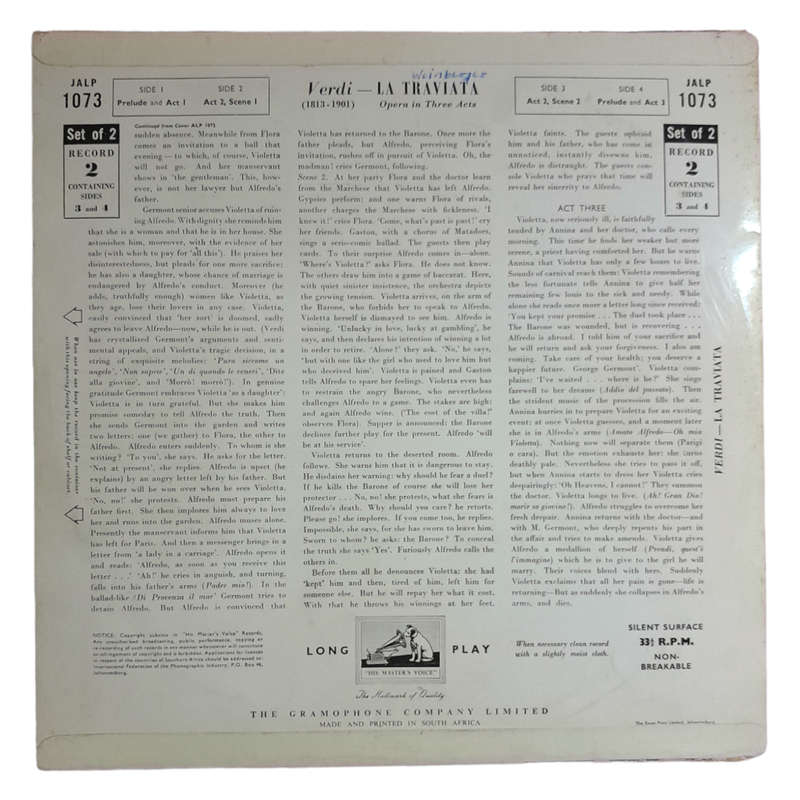 1954 Verdi, Toscanini, Licia Albanese, Jan Peerce, Robert Merrill - La Traviata - Vinyl, 7`, 33 RPM
