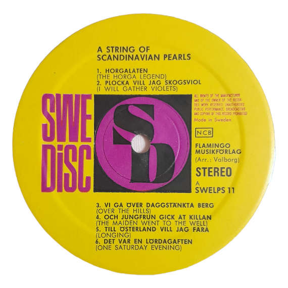 1964 Various - A String Of Scandinavian Pearls - Vinyl, 7`, 33 RPM - Folk - Very Good - With Cover