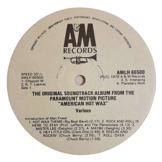 1978 Various - The Original Soundtrack Album From The Paramount Motion Picture `American Hot Wax` -
