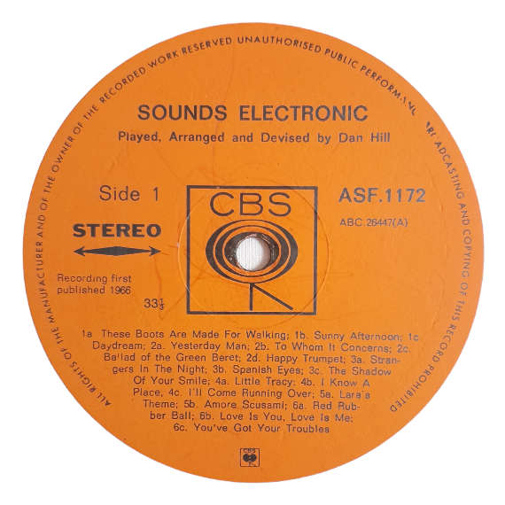 1966 Dan Hill - 66/33 Sounds Electronic - Vinyl, 7`, 33 RPM - Electronica - Very Good - With Cover