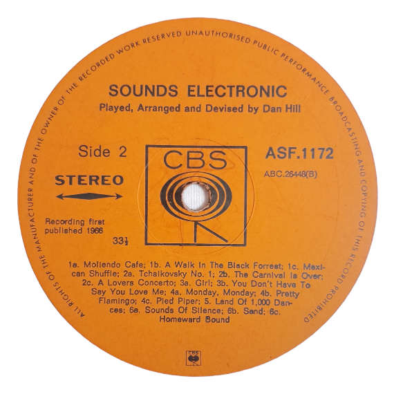 1966 Dan Hill - 66/33 Sounds Electronic - Vinyl, 7`, 33 RPM - Electronica - Very Good - With Cover