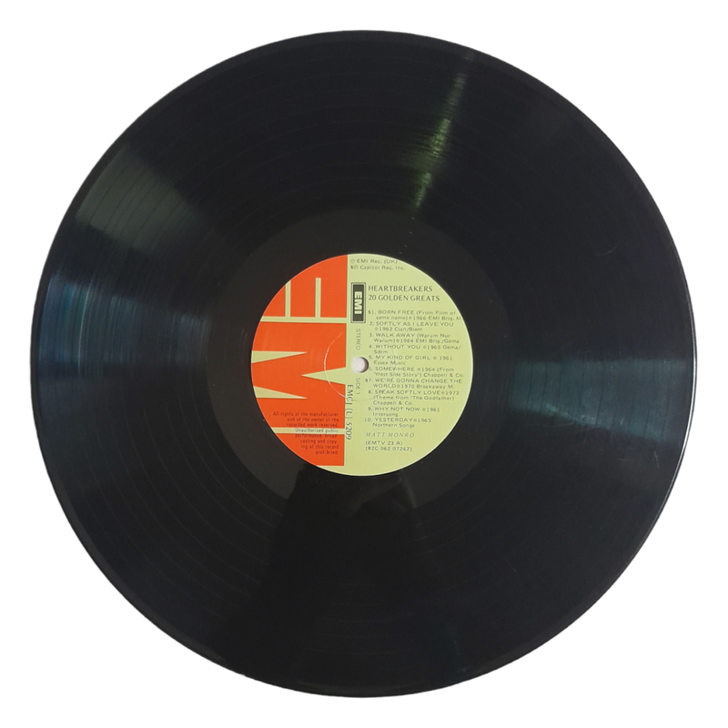 1980 Matt Monro - Heart Breakers - 20 Golden Greats From Matt Monro - Vinyl, 7`, 33 RPM - Jazz - Goo