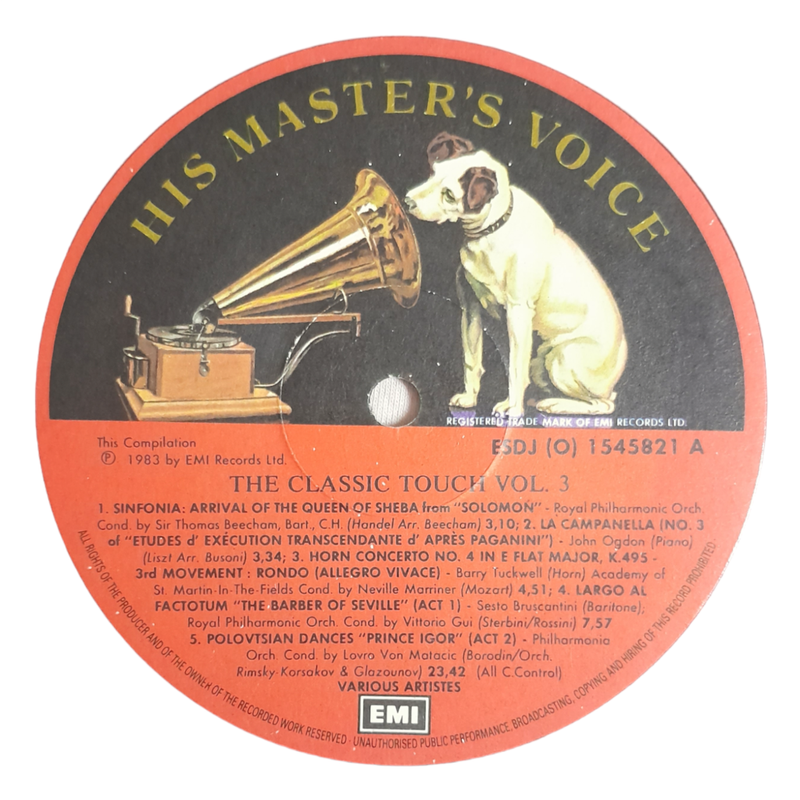 1983 Various - The Classic Touch / Volume Three - Vinyl, 7`, 33 RPM - Classical - Excellent - With C