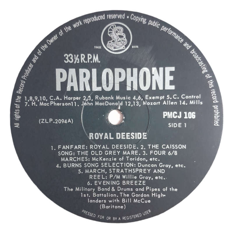 1967 The Gordon Highlanders - Royal Deeside, The Military Band And The Pipes Of The 1st. Battalion -