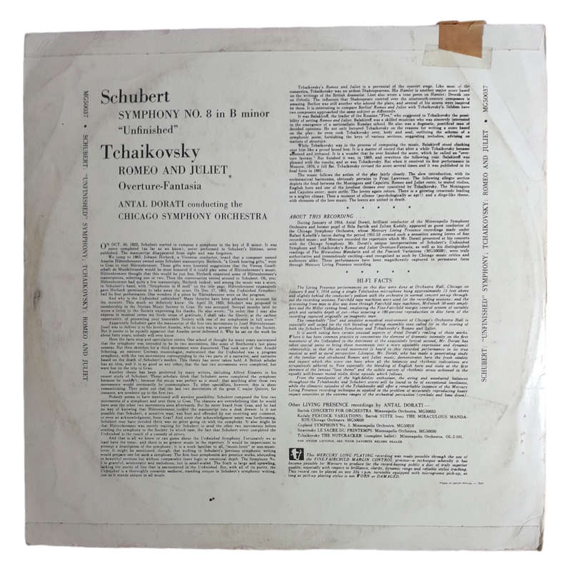 1955 Schubert / Tchaikovsky - Antal Dorati Conducting The Chicago Symphony Orchestra  Symphony No.