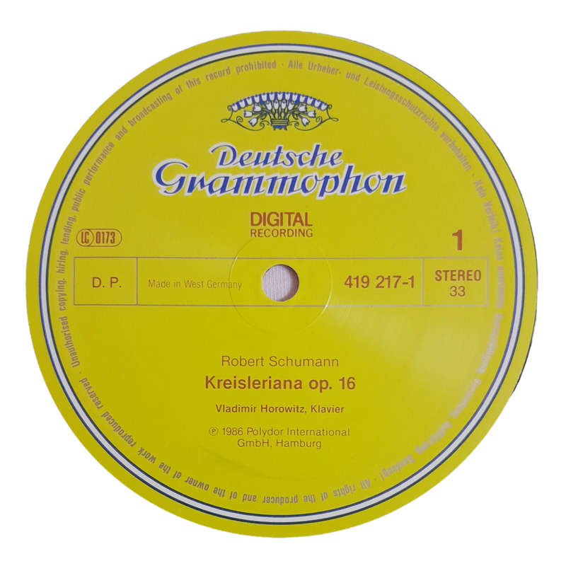 1986 Vladimir Horowitz  The Studio Recordings - New York 1985: Liszt, Scarlatti, Schubert, Schumann