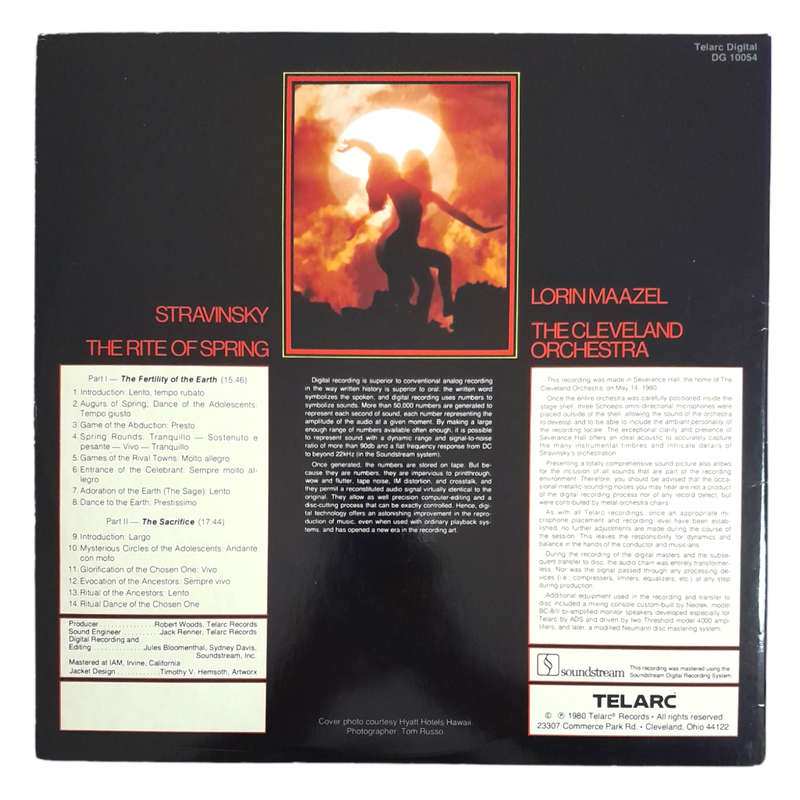 1980 Stravinsky / Lorin Maazel / The Cleveland Orchestra  The Rite Of Spring - Vinyl, 7`, 33 RPM -