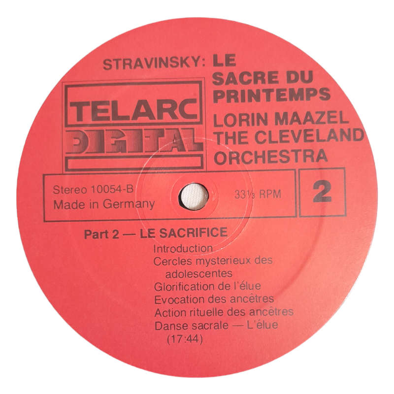1980 Stravinsky / Lorin Maazel / The Cleveland Orchestra  The Rite Of Spring - Vinyl, 7`, 33 RPM -
