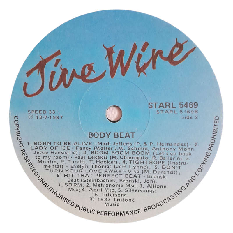 1987 Various - Body Beat - Vinyl, 7`, 33 RPM - Other - Very Good - With Cover