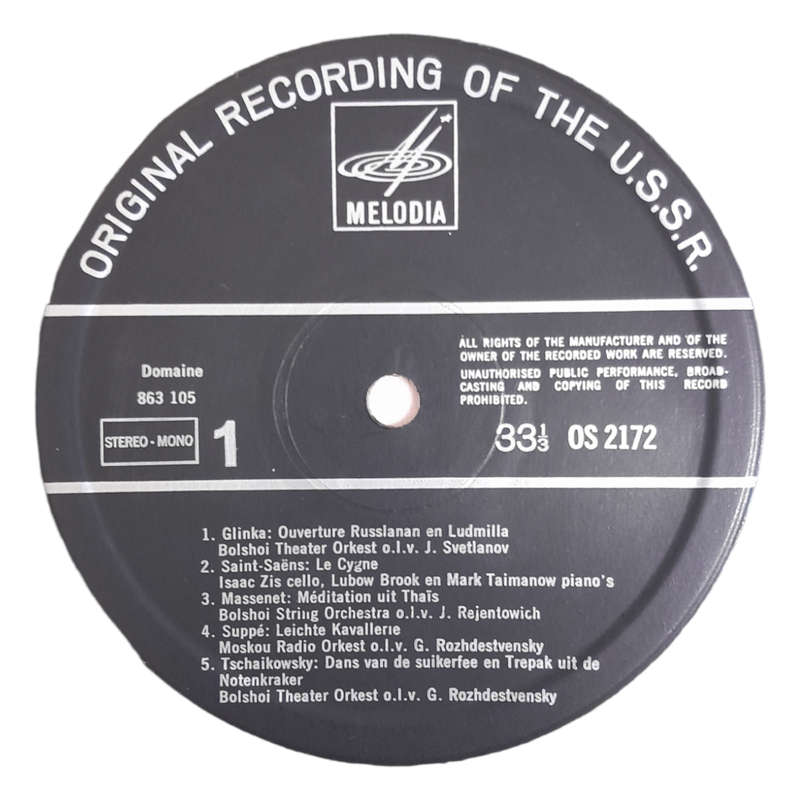 1968 Bolshoi Theatre Orchestra, Moscow Radio Orchestra  Popular Concert - Vinyl, 7`, 33 RPM - Class