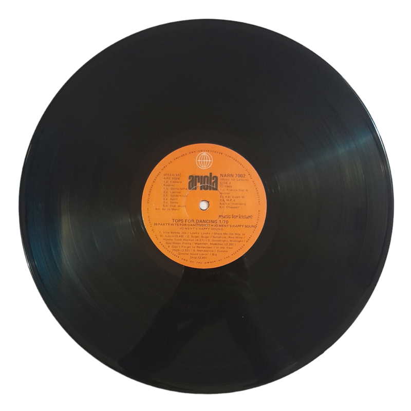 1969 Various - Tops For Dancing 1/70 - Vinyl, 7`, 33 RPM - Pop - Very Good Plus - With Cover