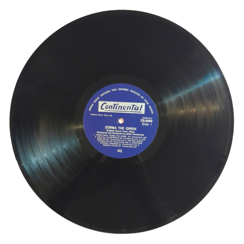 1966 Mikis Theodorakis  Zorba The Greek (Original Soundtrack) - Vinyl, 7`, 33 RPM - Soundtracks & M