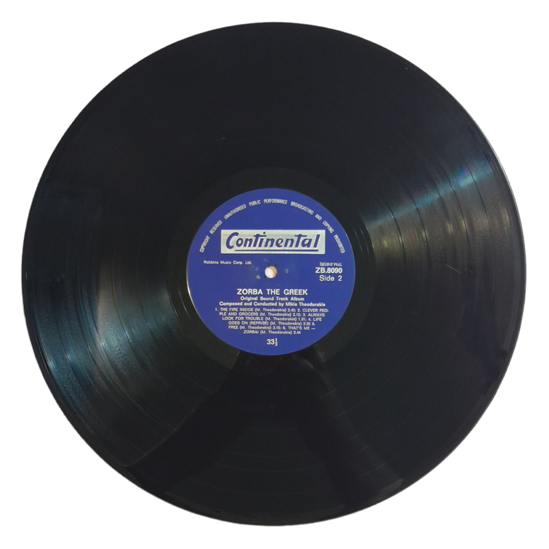 1966 Mikis Theodorakis  Zorba The Greek (Original Soundtrack) - Vinyl, 7`, 33 RPM - Soundtracks & M