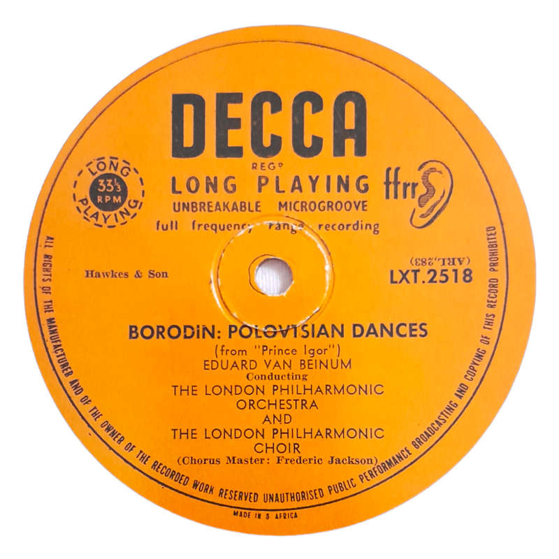 1950 Borodin - Eduard Van Beinum / Falla Conducting Anthony Collins / The London Philharmonic Choir