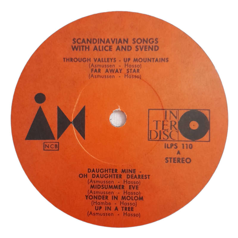 1964 Alice & Svend  Scandinavian Songs With Alice And Svend - Vinyl, 7`, 33 RPM - Folk - Very Good