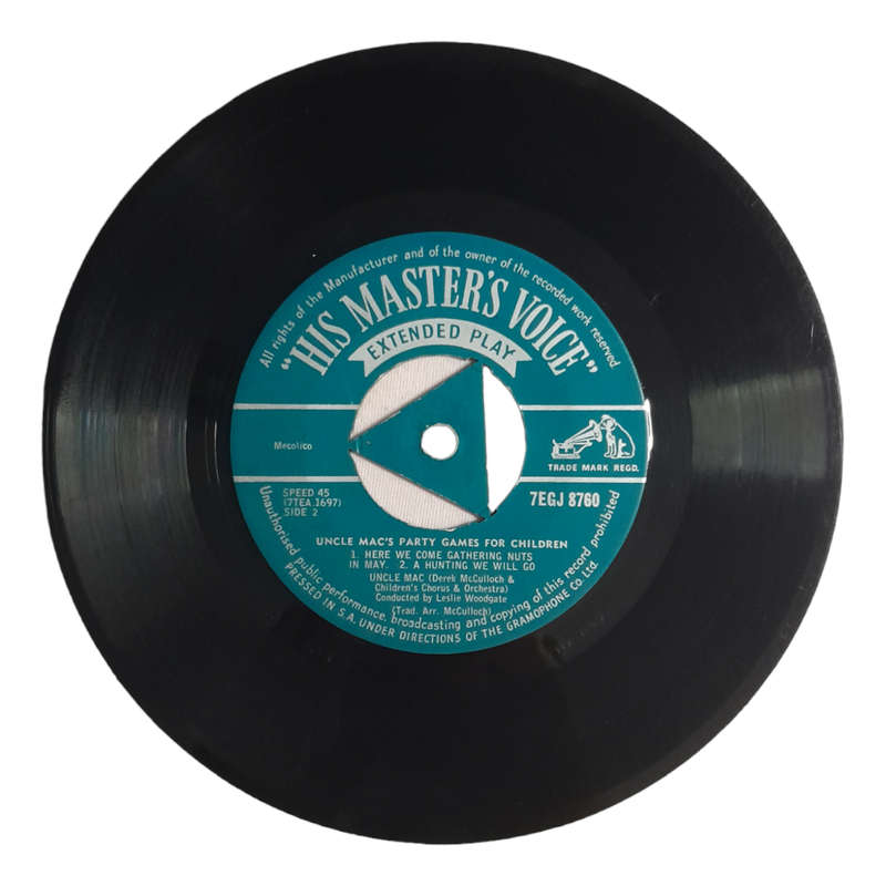 1948 Derek McCulloch  Uncle Mac`s Party Games For Children - Vinyl, 7`, 45 RPM - Children`s - Good