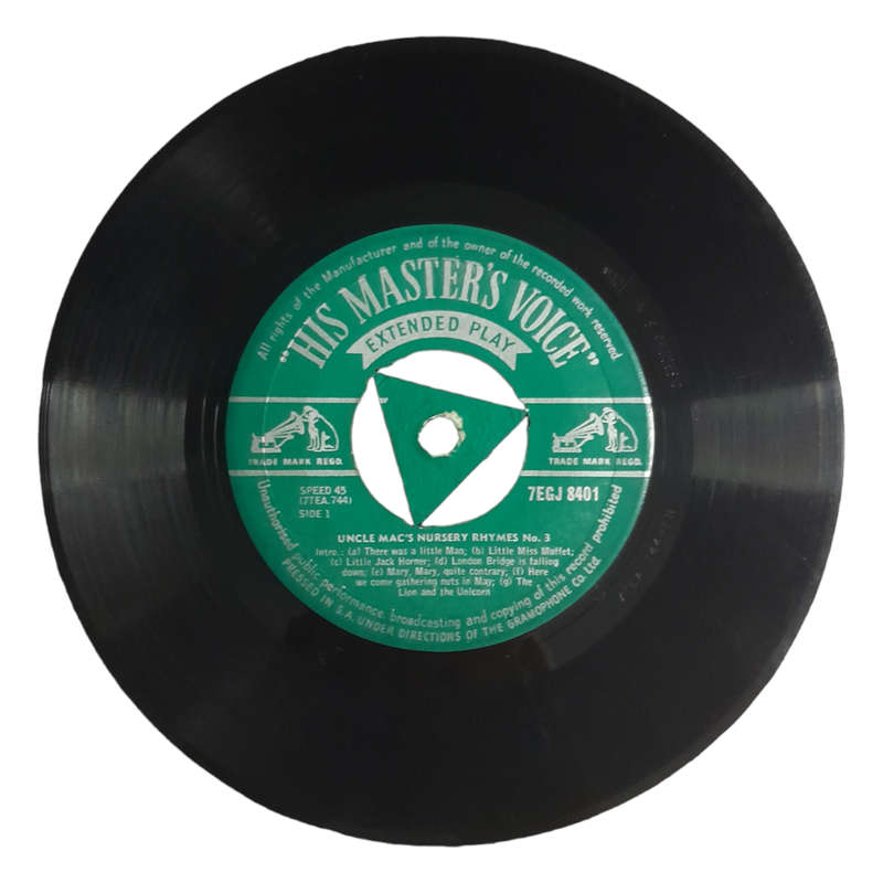 1958 Uncle Mac  Nursery Rhymes (No. 3) - Vinyl, 7`, 45 RPM - Children`s - Good - With Cover