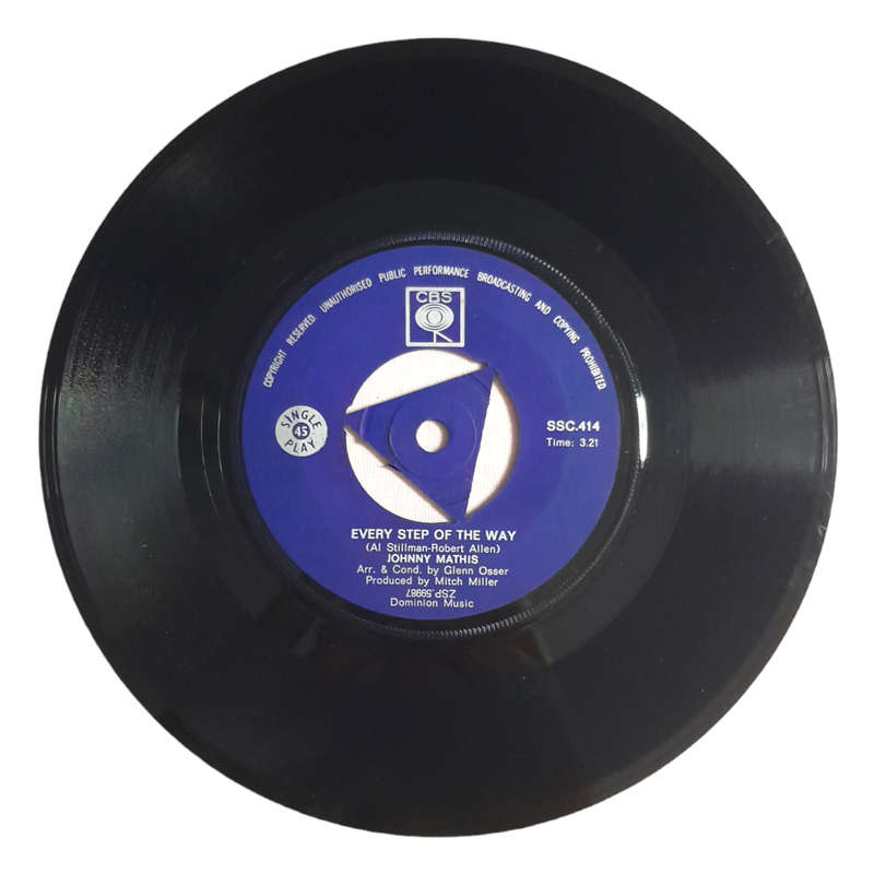 1963 Johnny Mathis  Every Step Of The Way - Vinyl, 7`, 45 RPM - Pop - Good - With Sleeve