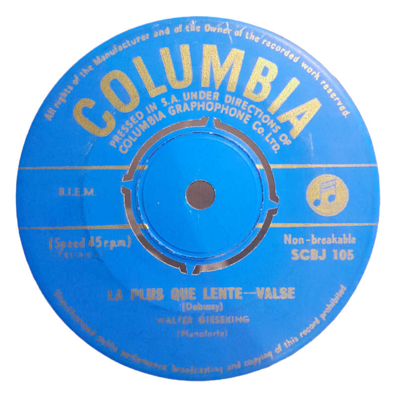 1949 Walter Gieseking  La Plus Que Lente / Danse - Vinyl, 7`, 45 RPM - Classical - Very Good - With