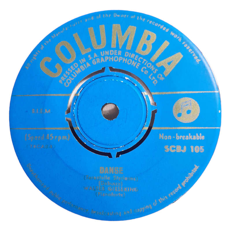 1949 Walter Gieseking  La Plus Que Lente / Danse - Vinyl, 7`, 45 RPM - Classical - Very Good - With