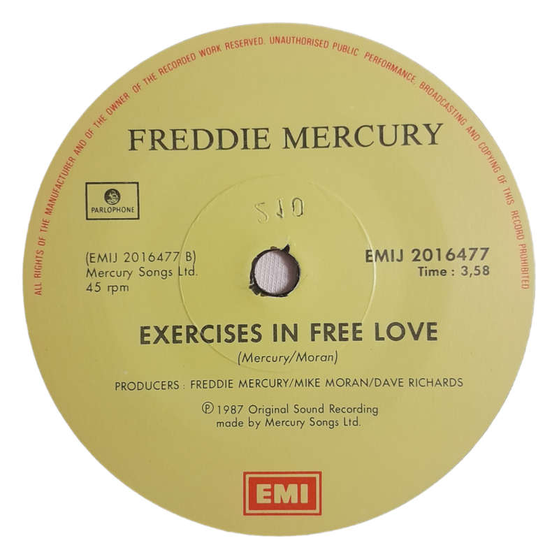 1987 Freddie Mercury  The Great Pretender - Vinyl, 7`, 45 RPM - Rock - Very Good - With Plastic Sle