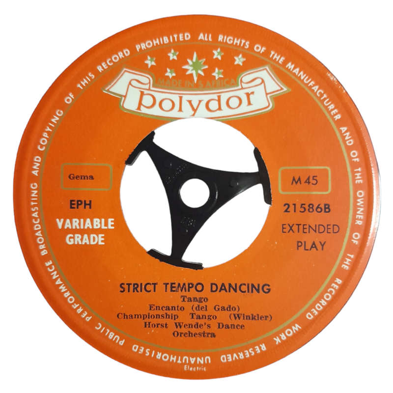 1962 Horst Wende`s Dance Orchestra  Strict Tempo Dancing - Tango - Vinyl, 7`, 45 RPM - Latin - Very