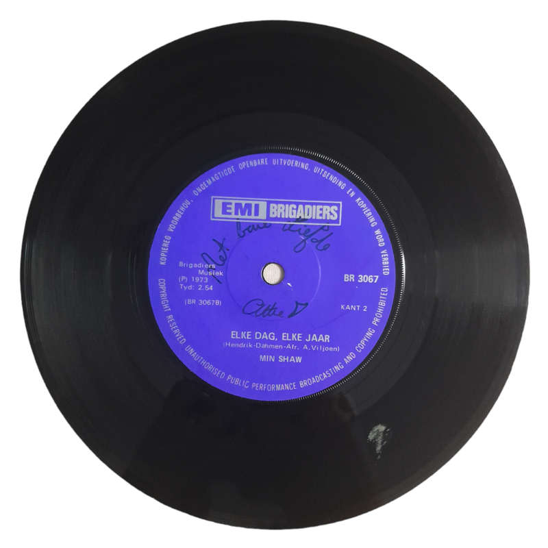 1973 Min Shaw  Ek Is Baie Lief Vir Jou / Elke Dag Elke Jaar - Vinyl, 7`, 45 RPM - Pop - Good - With