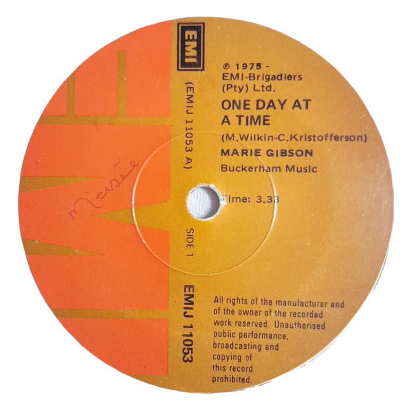 1975 Marie Gibson  One Day At A Time - Vinyl, 7`, 45 RPM - Pop - Good - With Sleeve