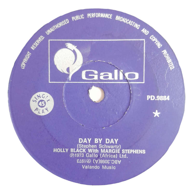 1973 Holly Black  Day By Day / By My Side - Vinyl, 7`, 45 RPM - Rock - Good - With Sleeve