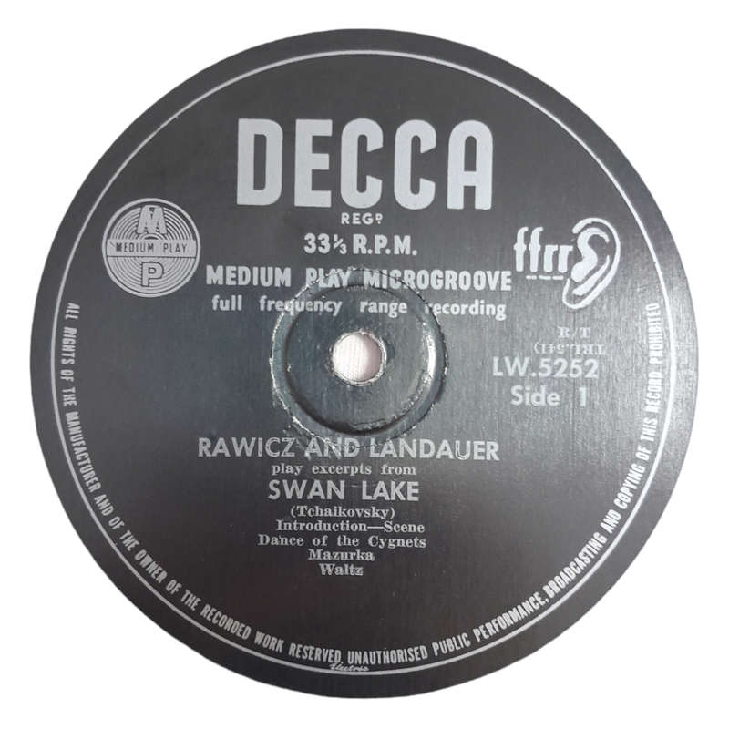 1957 Rawicz & Landauer  Play Excerpts From Swan Lake (Tchaikovsky) And Les Sylphides (Chopin) - Vin